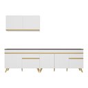 Ver imagem 7 de Armário de Cozinha Compacta 270cm Veneza Multimóveis V2076 Branco/Dourado