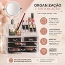Ver mais imagens de Organizador de Maquiagem com Espelho 4 Gavetas 16 Divisorias Acrilico Transparente