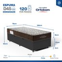 Ver imagem 3 de Box Baú com Colchão de Espuma D45 Ortobom Iso 150 Solteiro