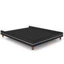 Ver imagem 1 de Cama Casal Base Box Pés Madeira 140cm Suném P05 Couríssimo Preto - Lyam Decor