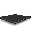 Ver imagem 3 de Cama Casal Base Box Pés Madeira 140cm Suném P05 Couríssimo Preto - Lyam Decor