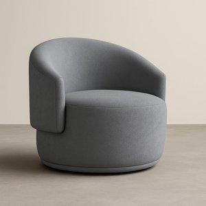 Poltrona Orgânica Oasis Bouclé Premium - Cinza