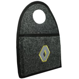 Lixeira Lixinho Automotiva Carro Carpete Logo Bordado para Câmbio Grafite - 2