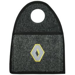 Lixeira Lixinho Automotiva Carro Carpete Logo Bordado para Câmbio Grafite - 1