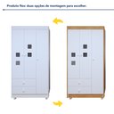 Ver imagem 5 de Quarto de Bebê Completo 100% MDF com Guarda Roupa 3 Portas, Cômoda e Berço Mini Cama Life Espresso Móveis