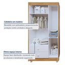 Ver mais imagens de Quarto de Bebê Completo 100% MDF com Guarda Roupa 3 Portas, Cômoda e Berço Mini Cama Life Espresso Móveis