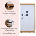 Ver imagem 6 de Quarto de Bebê Completo 100% MDF com Guarda Roupa, Cômoda e Berço Mini Cama Life Espresso Móveis