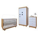 Ver imagem 2 de Quarto de Bebê Completo 100% MDF com Guarda Roupa, Cômoda e Berço Mini Cama Life Espresso Móveis