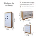Ver imagem 3 de Quarto de Bebê Completo 100% MDF com Guarda Roupa, Cômoda e Berço Mini Cama Life Espresso Móveis