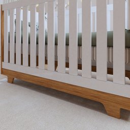 Quarto de Bebê Completo 100% MDF com Guarda Roupa 3 Portas, Cômoda e Berço Mini Cama Life Espresso Móveis - 15