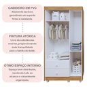 Ver imagem 5 de Quarto de Bebê Completo 100% MDF com Guarda Roupa, Cômoda e Berço Mini Cama Life Espresso Móveis