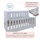 Ver mais imagens de Quarto de Bebê 100% MDF Berço Minicama com Colchão, Cômoda e Guarda Roupa 3 Portas Life Branco