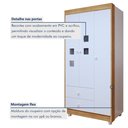 Ver imagem 5 de Quarto de Bebê 100% MDF Berço Minicama com Colchão, Cômoda e Guarda Roupa 3 Portas Life