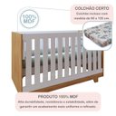 Ver mais imagens de Quarto de Bebê 100% MDF Berço Minicama com Colchão, Cômoda e Guarda Roupa 3 Portas Life Branco/Ypê