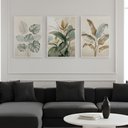 Ver imagem 3 de Kit 3 Quadros Folhagem Costela de Adão Botânico com Moldura:branca