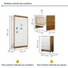 Quarto de Bebê Completo 100% MDF com Guarda Roupa 3 Portas, Cômoda e Berço Life Espresso Móveis - 12