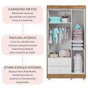 Ver imagem 5 de Quarto de Bebê Completo 100% MDF com Guarda Roupa 3 Portas, Cômoda e Berço Life Espresso Móveis