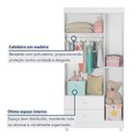 Ver imagem 7 de Quarto de Bebê Completo 100% MDF com Guarda Roupa 3 Portas, Cômoda e Berço Life Espresso Móveis Branco/Ypê