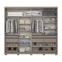 Ver imagem 2 de Guarda Roupa Casal 02 Portas Deslizantes com Espelho 03 Gavetas Dream D350 Avelã Off White - Henn