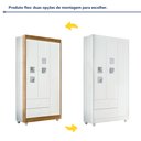 Ver imagem 3 de Quarto de Bebê 100% MDF Berço com Colchão Cômoda Soft e Guarda Roupa 3 Portas Life Branco