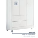 Ver imagem 5 de Quarto de Bebê 100% MDF Berço com Colchão Cômoda Soft e Guarda Roupa 3 Portas Life Branco