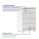 Ver mais imagens de Quarto de Bebê 100% MDF Berço com Colchão Cômoda Soft e Guarda Roupa 3 Portas Life Branco