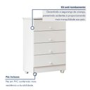Ver imagem 7 de Quarto de Bebê 100% MDF Berço com Colchão Cômoda Soft e Guarda Roupa 3 Portas Life Branco