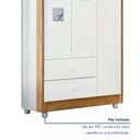 Ver imagem 5 de Quarto de Bebê 100% MDF Berço com Colchão, Cômoda Soft e Guarda Roupa 3 Portas Life Branco/Ypê