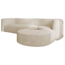 Ver imagem 6 de Sofá Modular Celinne Luxuoso Sala de Estar Decoração Luxo 265cm Bouclé Bege