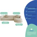 Ver imagem 5 de Sofá Modular Celinne Luxuoso Sala de Estar Decoração Luxo 265cm Bouclé Bege