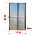 Ver imagem 4 de Porta Correr 2F.Móv.210 x 200 Elite c/Fechadura Tetra V.Reflex Mix Preto Brimak