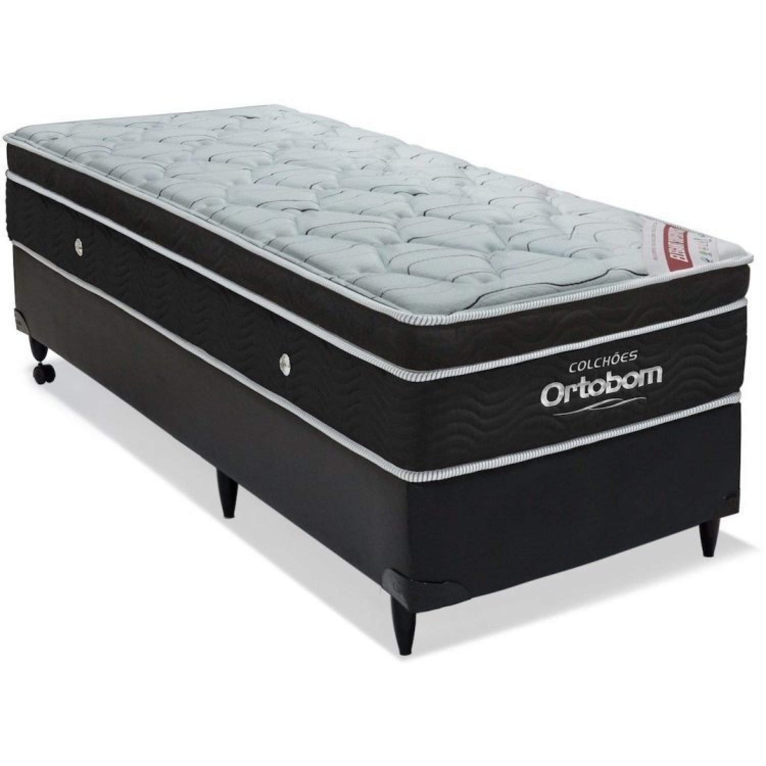 Cama Box Elegant Superpocket Solteiro Ortobom | MadeiraMadeira