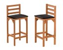 Ver imagem 2 de Conjunto Bistro e Banquetas Paris Moderna Área Gourmet Premium Resistente Sacada Hall Cor Nature