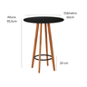 Conjunto Bistro e Banquetas Paris Moderna Área Gourmet Premium Resistente Sacada Hall Cor Nature - 6