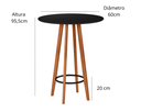 Ver imagem 6 de Conjunto Bistro e Banquetas Paris Moderna Área Gourmet Premium Resistente Sacada Hall Cor Nature