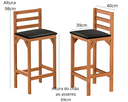 Ver imagem 7 de Conjunto Bistro e Banquetas Paris Moderna Área Gourmet Premium Resistente Sacada Hall Cor Nature