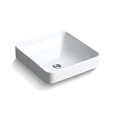 Cuba para Banheiro Kohler Vox de Sobrepor Quadrada 42x42cm Branca| 2661BR-0