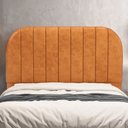 Ver imagem 2 de Cabeceira Cama Box Casal Estofada Orgânica 140cm Alice W01 Couríssimo Canela - Lyam Decor