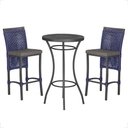 Ver imagem 1 de Mesa Bistro e 2 Banquetas Roma Preta Corda Náutica 11 Trama Original
