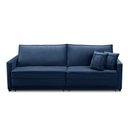 Ver imagem 5 de Sofá Sem Caixa Retrátil Reclinável 2,50m Karen Veludo Azul Adonai Estofados