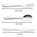 Ver imagem 4 de Jogo Garfo Faca Colher Mesa Inox 18 Peças Restaurante Casa