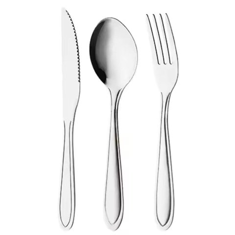 Jogo Garfo Faca Colher Mesa Inox 18 Peças Restaurante Casa