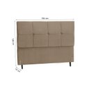 Ver imagem 2 de Cabeceira Casal Queen Size 164 Cm New Paris New Foam para Cama Box Estofada - Jbe Móveis