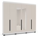 Ver imagem 3 de Guarda Roupa Casal 6 Portas 240cm com Espelho Madrid Politorno Móveis