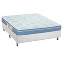 Ver imagem 1 de Cama Box Casal Colchão Espuma D45 Castor Sleep Max + Base CRC Courano White(138x188)