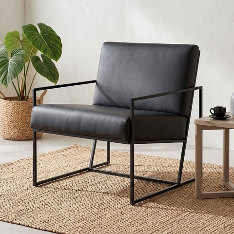 Poltrona Industrial, Decorativa, Sala e Recepção - Poltrona Flow