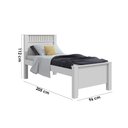 Ver imagem 4 de Cama Solteiro Athenas Branco ou Branco C/ Lilás - Flex - Lopas