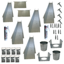 Ver imagem 1 de Kit Calha Telhado Cocho Divisa Platibanda 9 Mts Galvanizada Galvocalhas Calha Galvanizada Saída Redo
