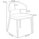 Ver imagem 5 de Kit 06 Cadeiras Estofada para Sala de Jantar Serena Preto C01 Courino Café - Lyam Decor