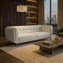 Ver imagem 6 de Sofa Living 2 Lugares Bellare 180 cm Pes Madeira Linho Tcs 701 Moll